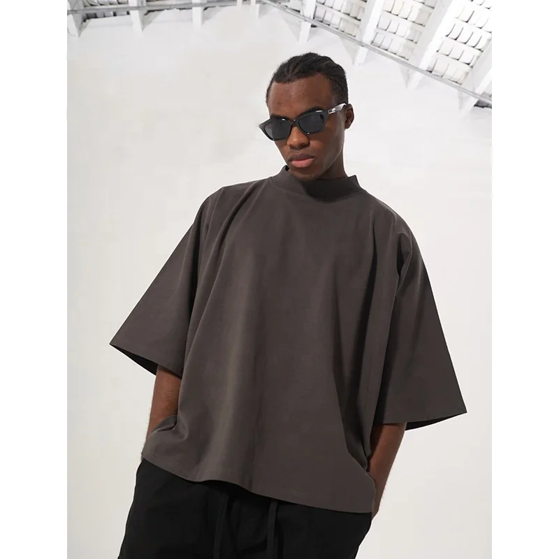 Oem oversized tshirt 300 gsm heavyweight t-shirt acid wash t-shirt oversized boxy fit cropped t-shirt tshirt manufacturer