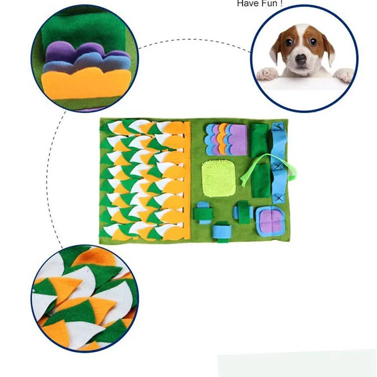 Snuffle Тренировочный Коврик для домашних животных нос работа одеяло Нескользящие Пэт развивающий коврик для кормления мастерство снятие стресса собака коврик для кормления