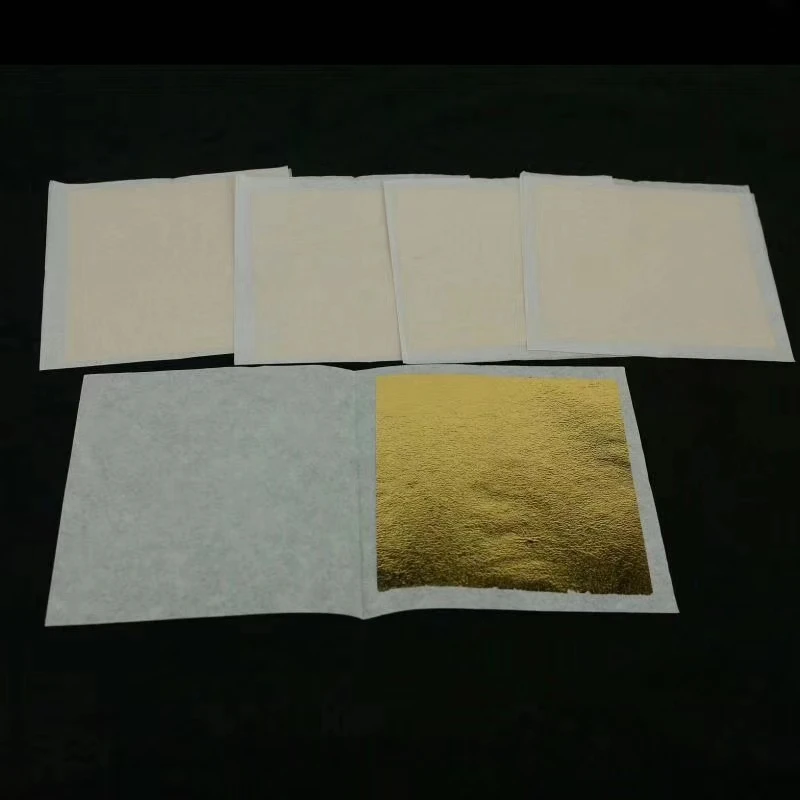 24k  Gold Leaf Sheets luxury style genuine pure gold leaf paper sheet mask