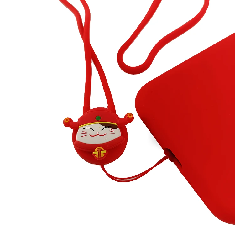 2021 New Promotional Soft Silicone Phone Holder Neck Strap Silicone Lanyard For Phone Case