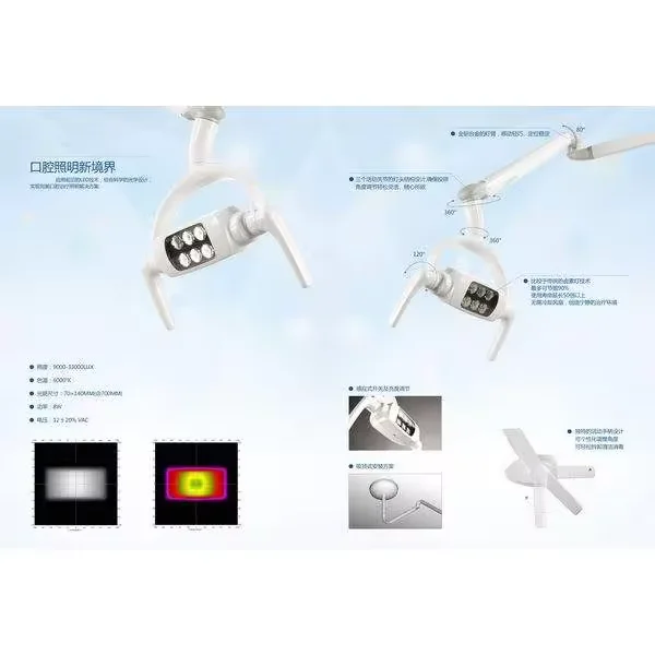 High-Quality Dental Clinical Operation Surgical LED 8 VA Lamp Adjustable 6 Bulbs LED dental led lamp