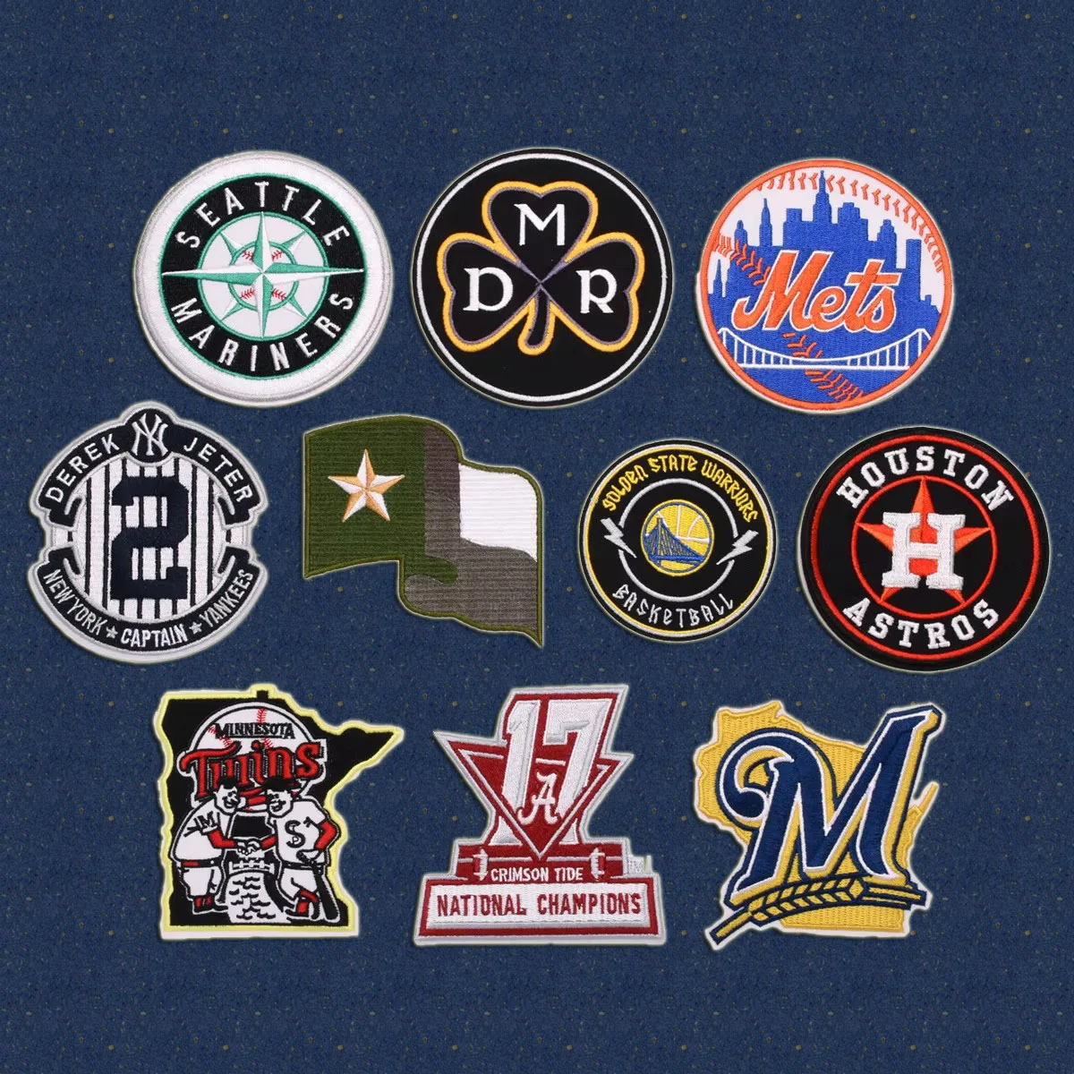 heat press new York patches sports MLB team logo embroidered woven baseball patch applique for jersey