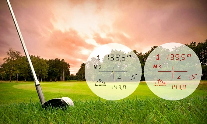 
AITE PGA Legal 800Y Golf Rangefinder with Red and Black Dual Optics 2021 Release 