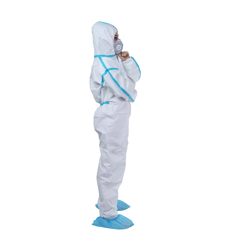 China Waterproof Chemical Resistant Safety Protective Microporous Type 5&6 PPE Disposable Coverall For Men