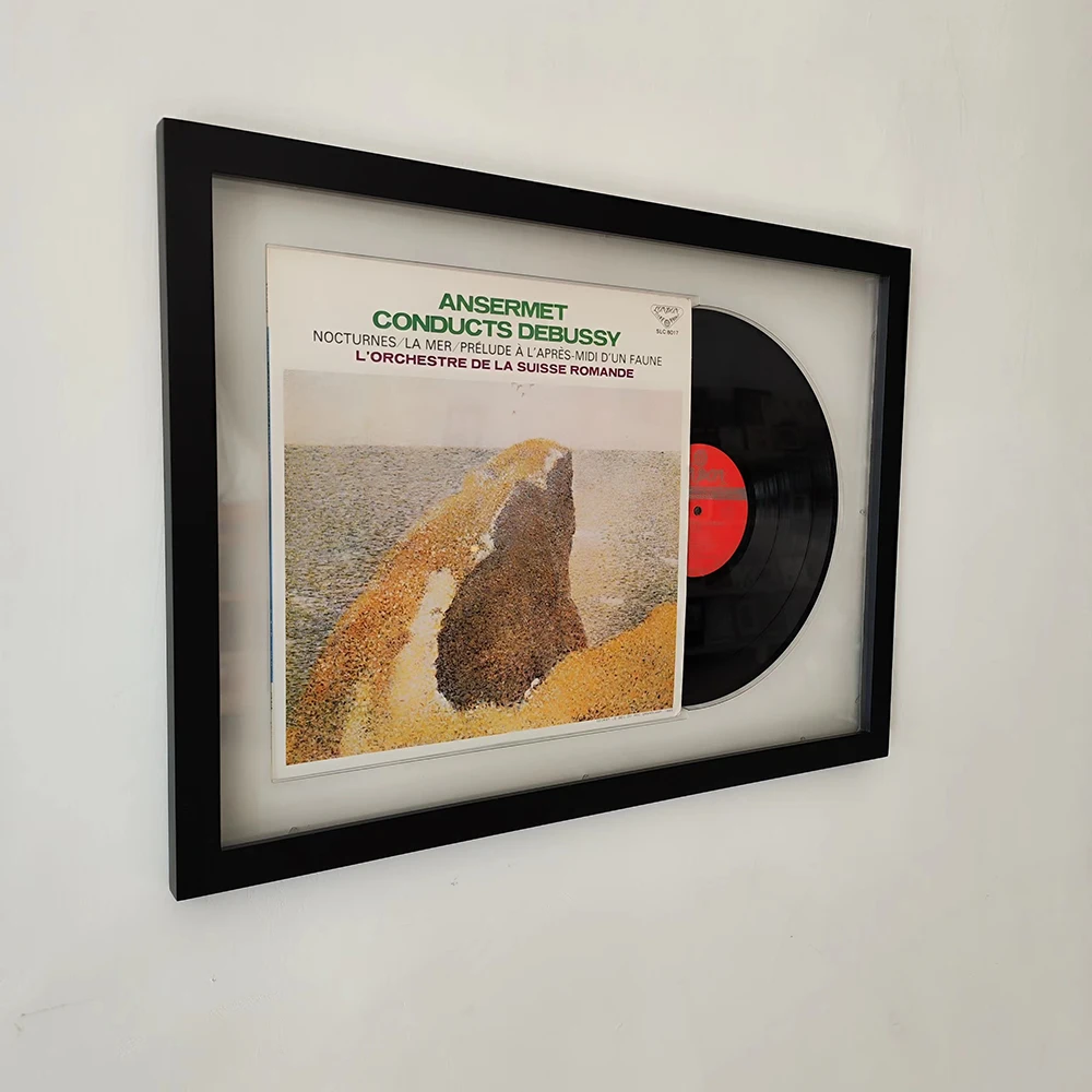 Factory Wholesale 12 Inch Double Slot Vinyl Record Photo Frame 3D Floating Hanging Wall Decoration