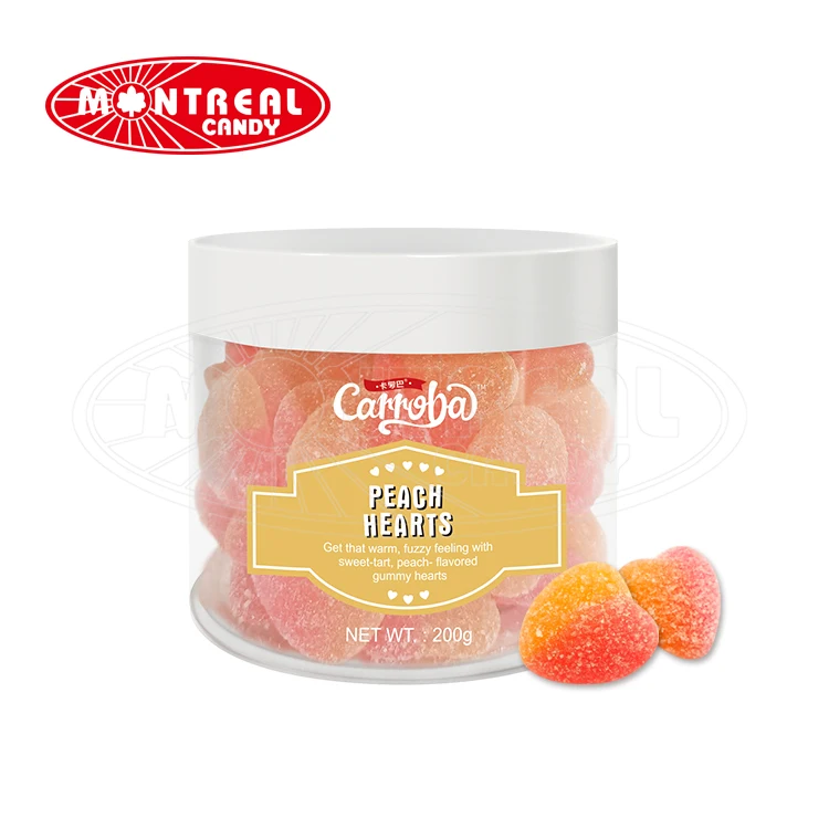 200g bottle sugar free vegan gummy candy sour heart soft candy