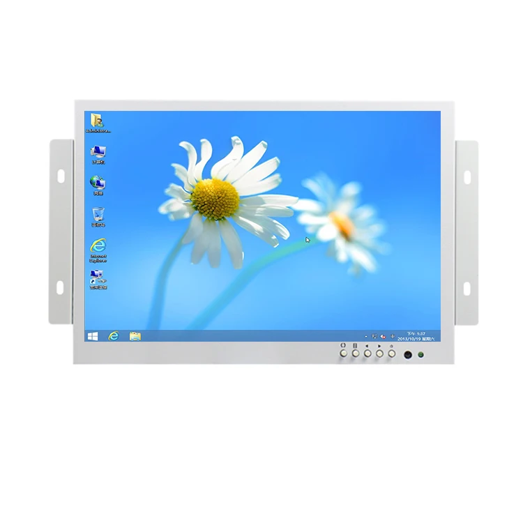 factory metal housing black / white  10. 1 inch usb resistive / capacitive touch screen tft lcd monitor