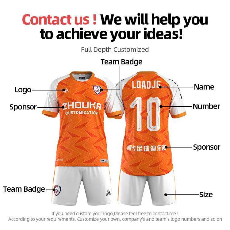 Custom Design High Quality 100%Polyester Sublimation Soccer Team Uniforms Shirt Club Football Jersey Men Soccer Jersey Set