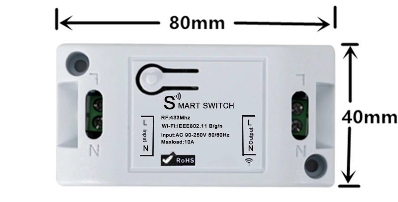 WiFi Receiver Switch Light AC 110V 220V Wall DIY Remote Control Smart Home Relay Timer RF 433Mhz Tuya APP Google Home