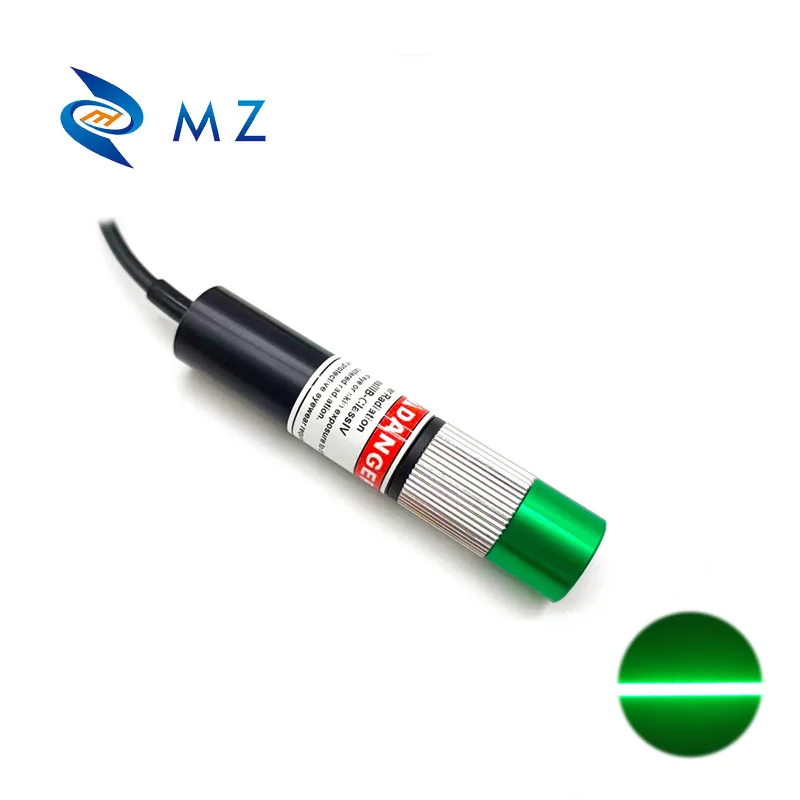 Laser Equipment Parts Adjustable Focusing D16mm 520nm 50mW Glass Lens CW Industrial Machine Green Line Laser Module