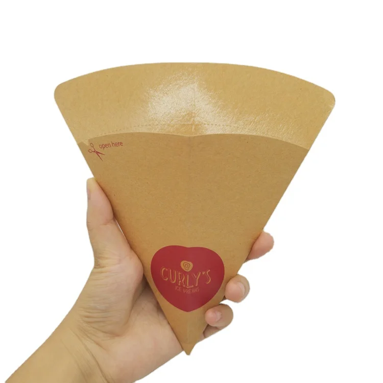 bubble waffle cone, egg waffle packaging box hot sale bubble waffle packaging mini churros packaging ice cream holder