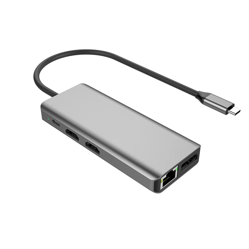 Высокое качество алюминиевого сплава 10-в-1 TYPE-C USB Hub адаптер Usb-c мини