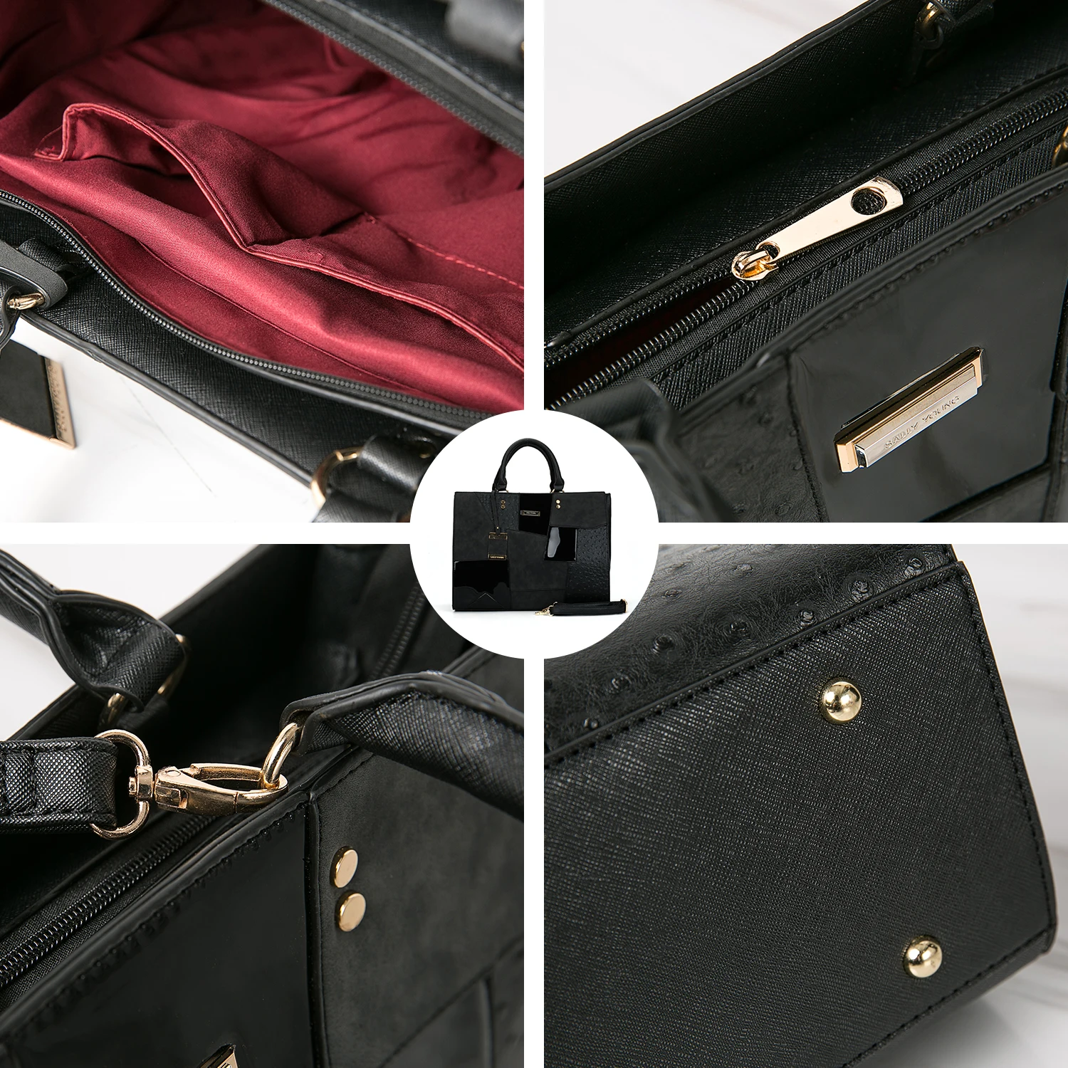 HEC 2022 Fashion Designer Pu Leather Material Women Handbag Wholesale