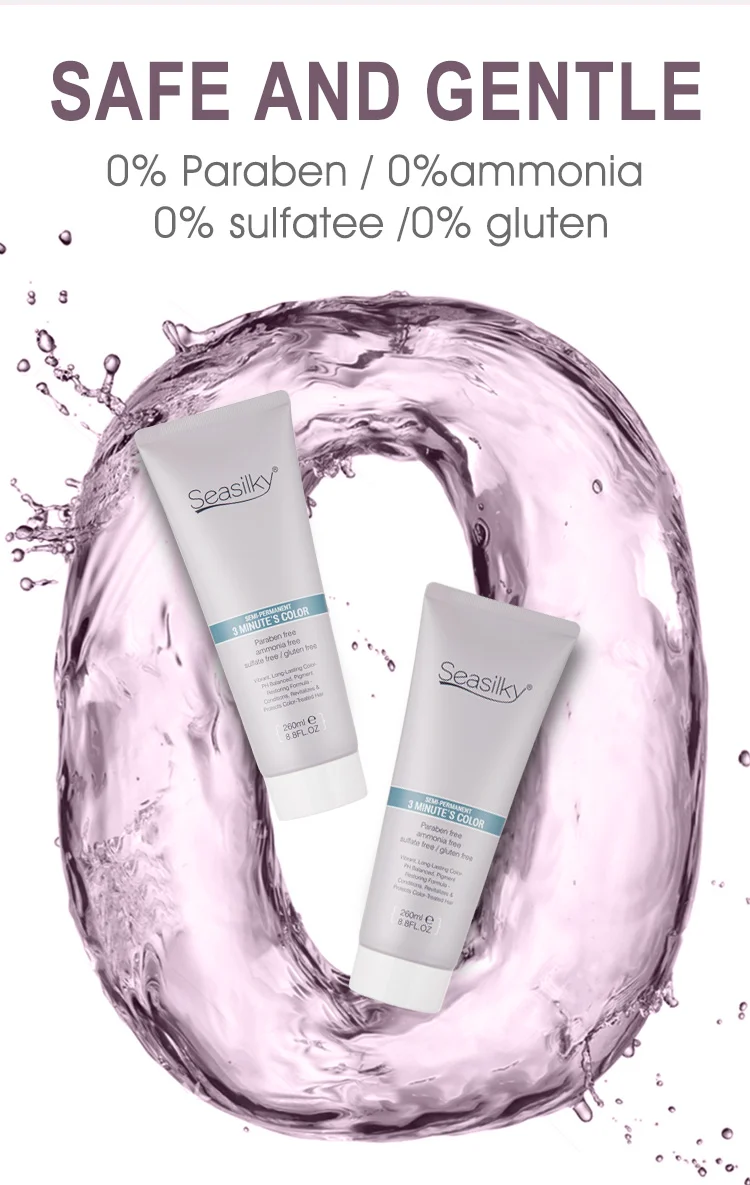 Semi-Permanent Hair Color Cream  For  Wine  Red  Conditioner