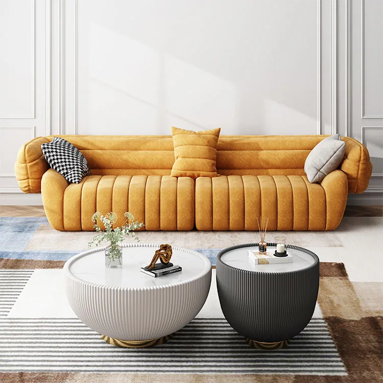 Modern living room sofas Italian nordic Lounge leather sofa set furniture single seat 2 seat restaurant sofa