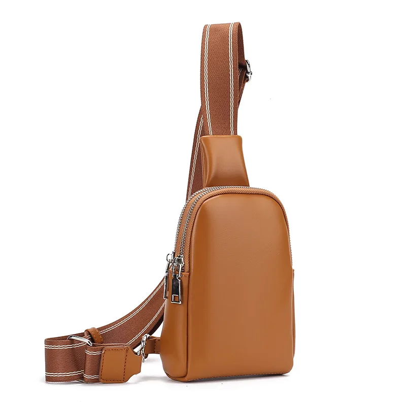 2023 Wholesale PU Leather New Fashion Ladies Shoulder Bags Women Travel Bags Casual Cross Body Men Chest Bag