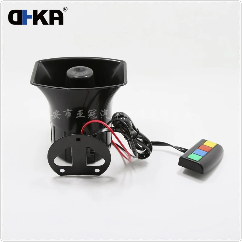 12V 4 Tones 30Watt Mini Loud Voice Speaker Electric Signal Horn Dual Tone Siren Wired Alarm Siren Horn for Automotive  AS113