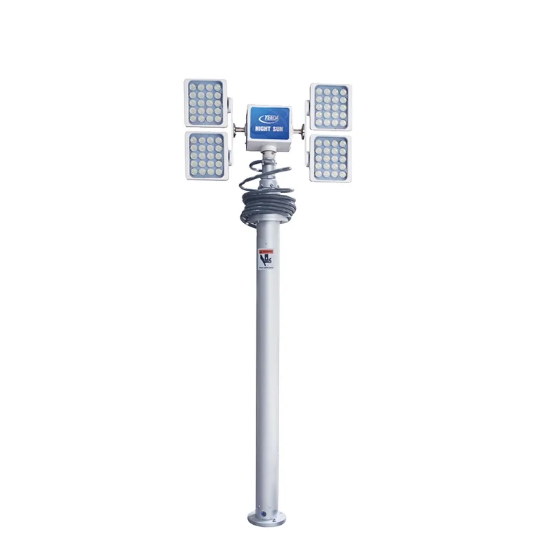 Telescopic High power LED Mast Lighting tower scene work and rescue searchlights SG70-4200L 5 meter 7 meter height
