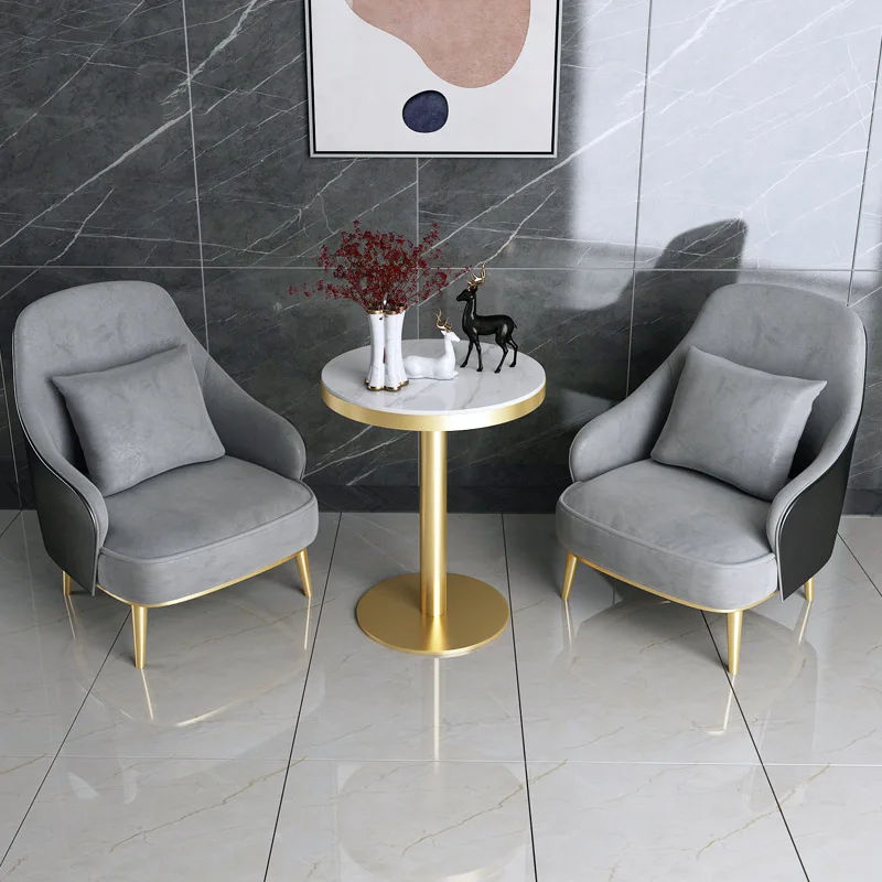 Nordic Home Office Round Dining Table And Chairs Set 4