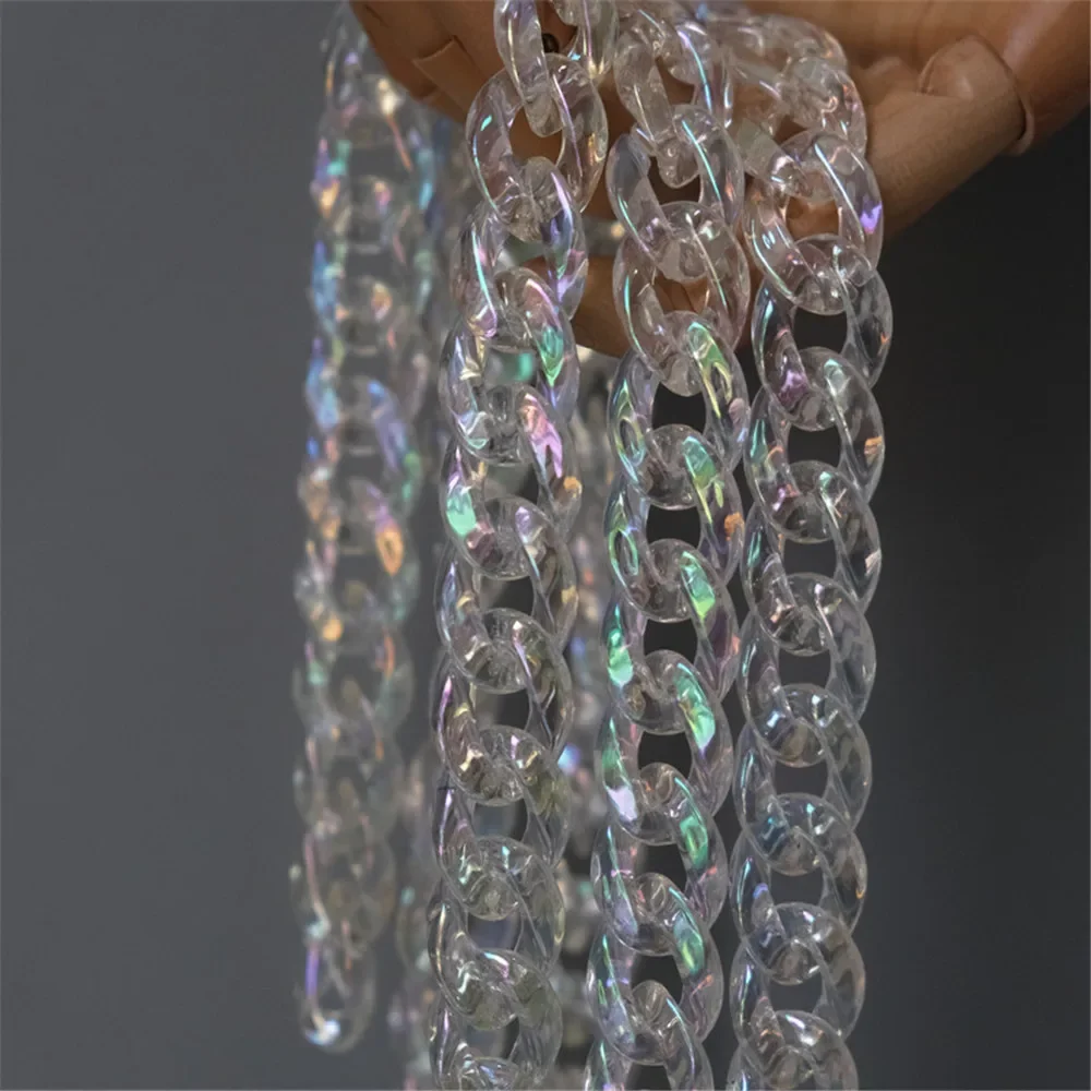 Resin Bag Strap Transparent Acrylic Chain For Women Purse Crossbody Messenger Shoulder Handbags Strap Chain Bag Parts
