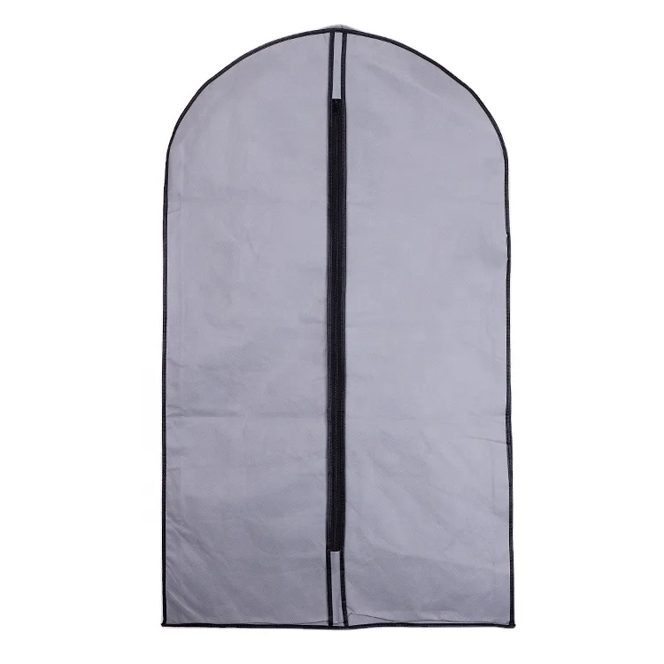 Non-woven Suit Bag Portable Dust Clothing Cover for Dress Coat Suit Garment Covers Wardrobe Hanging Customized Garment Bag