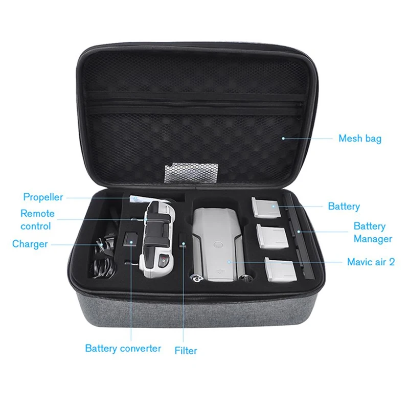 Portable Protection Custom Storage Bag Carrying Case for Dji Mavic Air 2 Handbag Drones Accessories