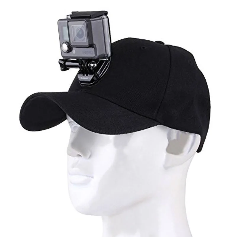 Adjustable PVC Action Camera Baseball Hat with Quick Release Buckle Mount for GoPro Accessories