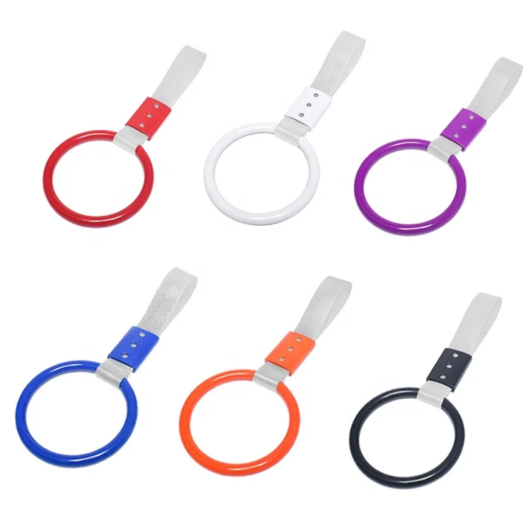 ZEAL Universal Bumper Decoration Custom JDM Style Round Pull Ring Towing Sport Racing Car Tow Strap Trailer Belt