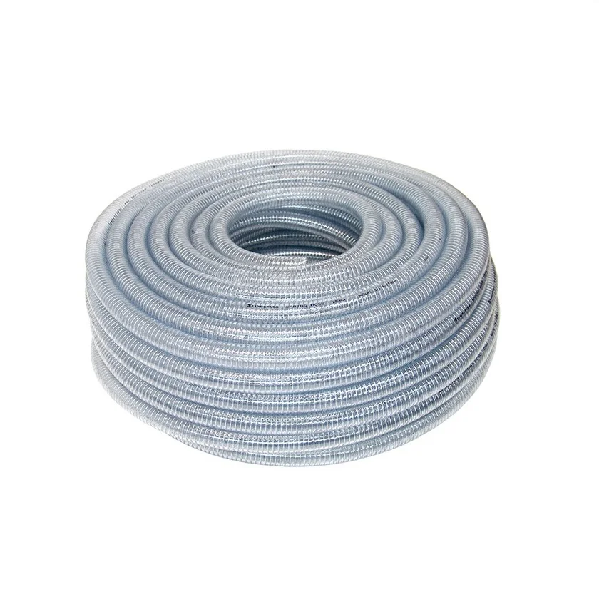 Good chemical resistance PVC steel wire hose reinforced hose pipe with spring for air and water supply lines