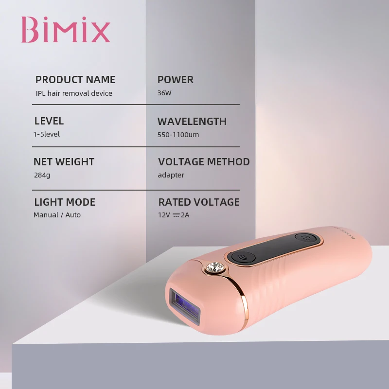 Bimix Electric Facial Body Hair Removal Depilator IPL Laser Epilator for Women