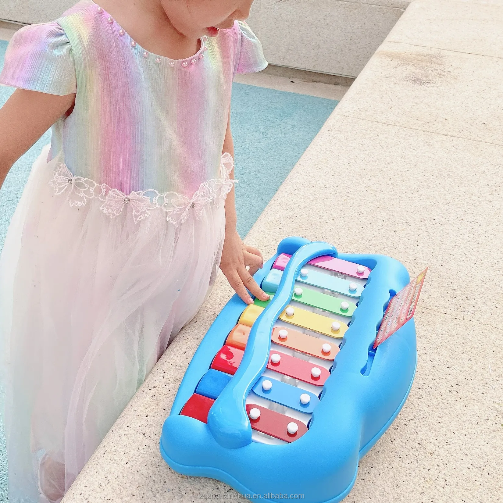 Professional Xylophone Toy Instrument Glockenspiel With Great Educational Development Blue Musical Kid Toy As Gift