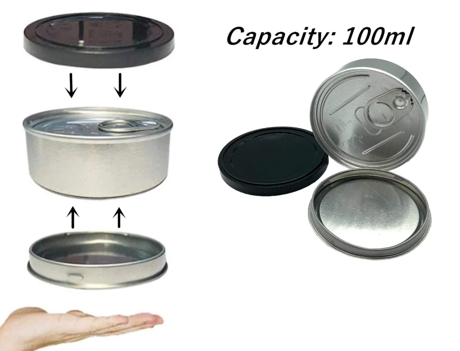 In stock Easy Open Lid Tin Can Food Can with Easy Peel Lid Pressitin Can
