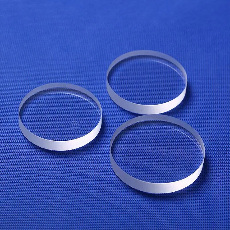 3mm Thick 60mm Diameter Clear Round Shape Optical Fused Silica Windows Quartz Glass