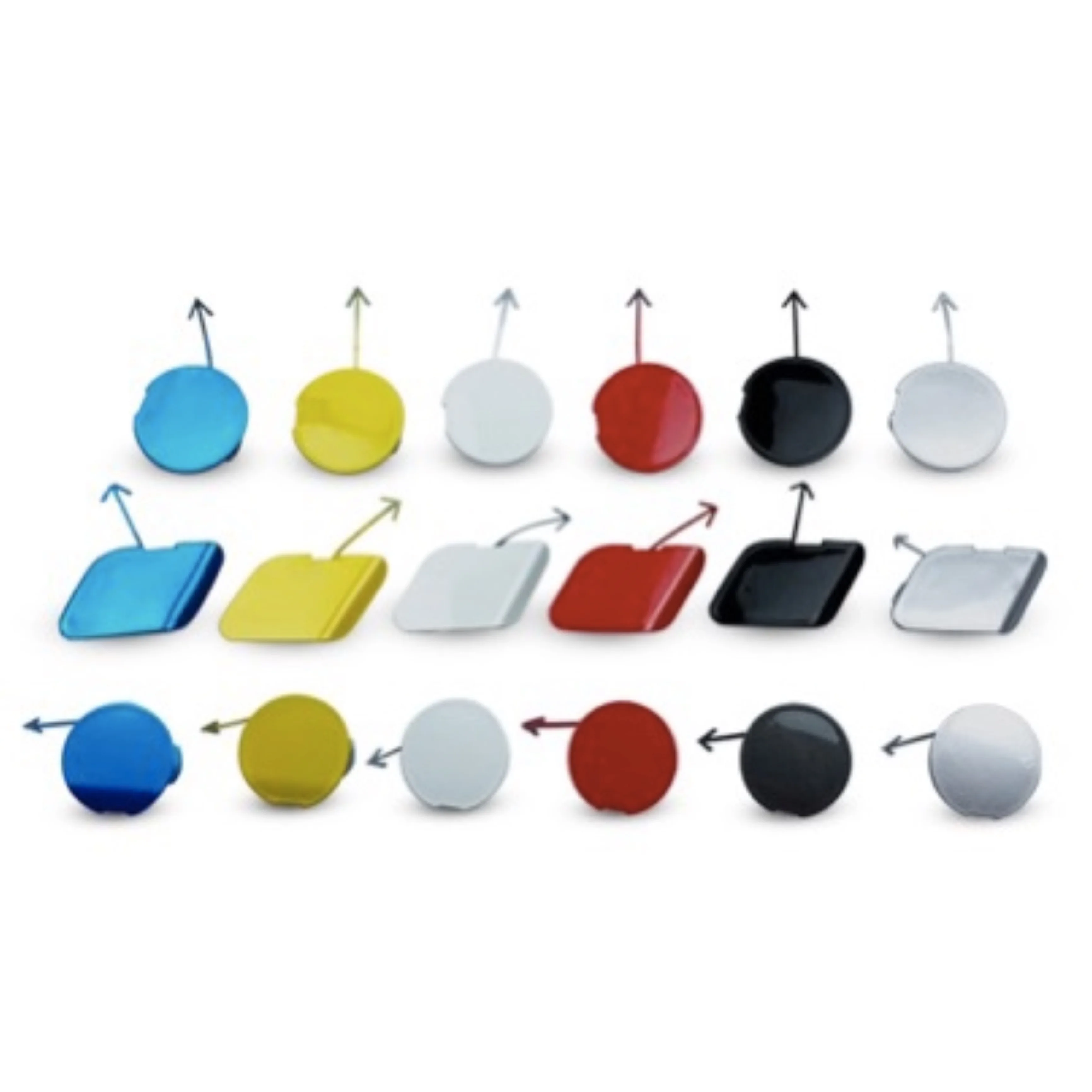 Front Rear Bumper Towing Hook Cover OEM:71104-TF0-000 For HondaJazz  FIT GE 2008-2013 undercoated black Hauling Hook cover