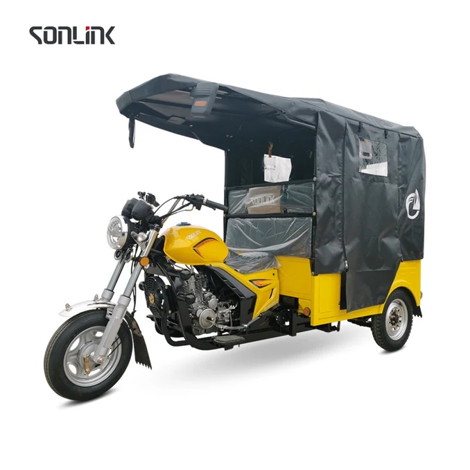SONLINK  Factory Direct Sales Opened Closed For Passengers 150cc Motorized 3 Wheels Tuk-tuk Tricycle bajaj tricycle manufacturer
