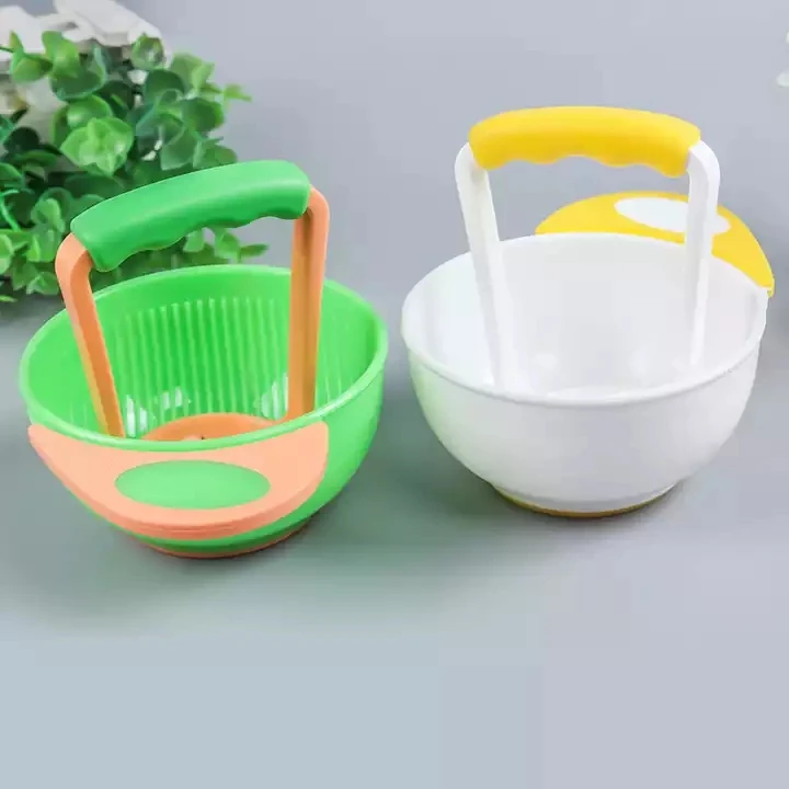 BPA Free Baby Food Manual Grinding Bowls Baby Food Supplement Grinder Handmade Fruit Grinding Tool PP Baby Kid Feeding Tableware