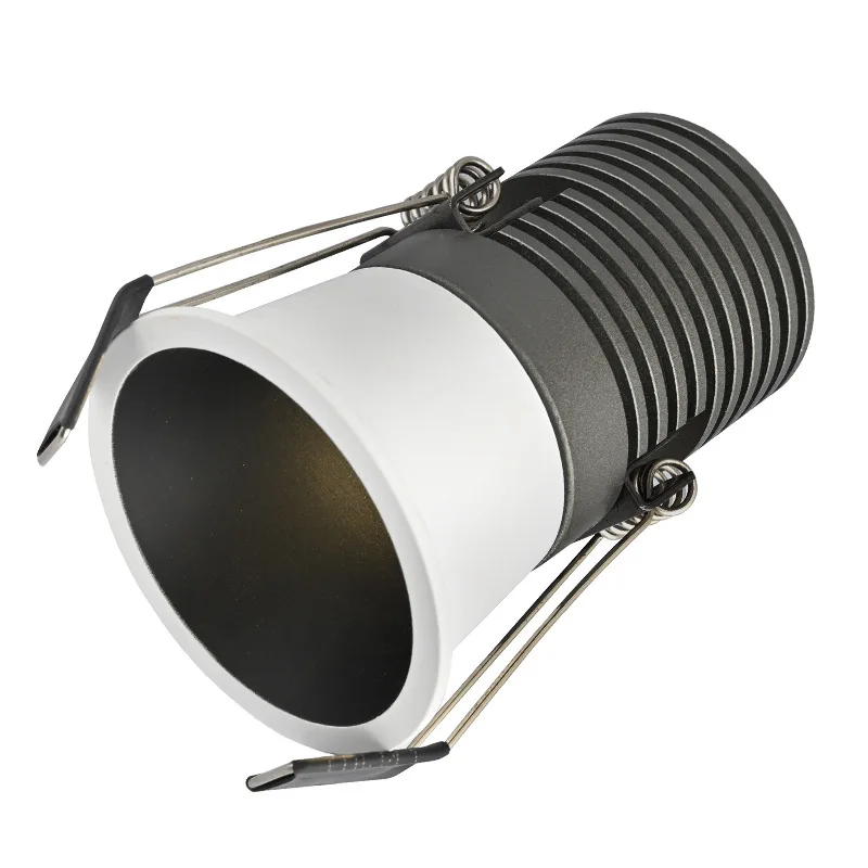 Narrow Edge COB Ceiling Spotlight Background Indoor Lighting 3W 5W 7W 10W Round Dimmable Recessed LED Downlight