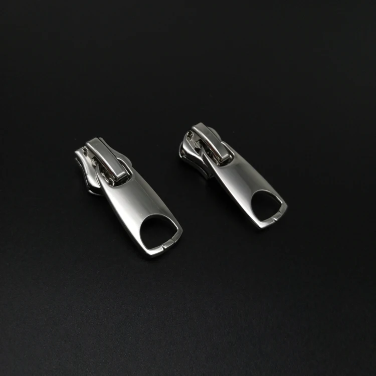 
Top selling high quality decorative light colored plated zipper pin lock slider 