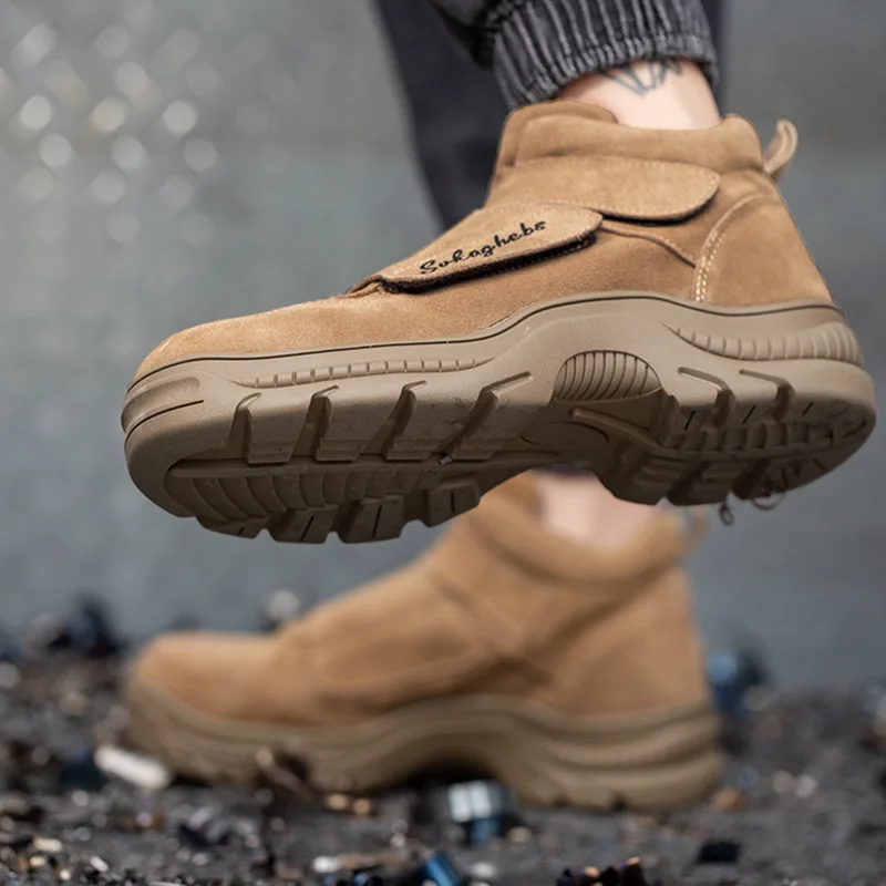 Wholesale Price Popular steel toe suede leather rubber outsole welding construction woodland work saftey shoes boots