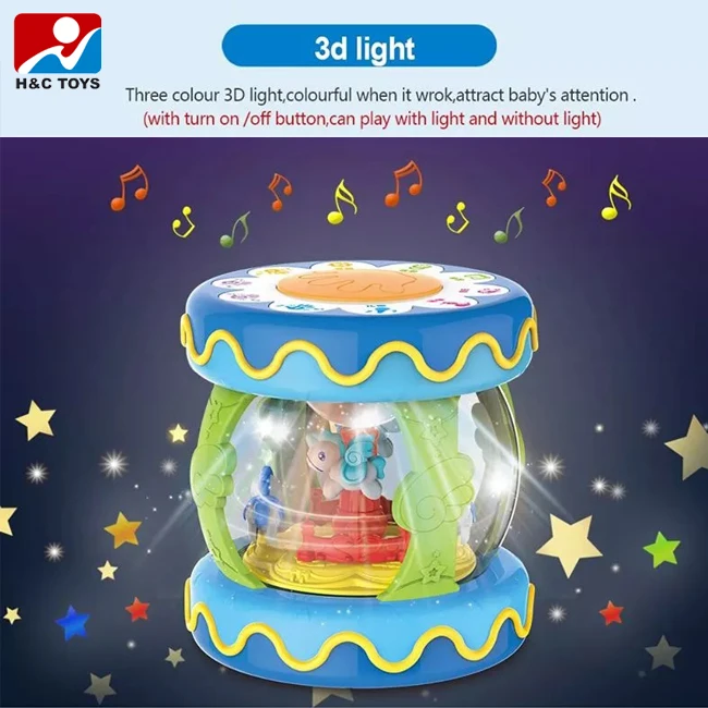 Lovely Baby Musical Toy Rotation Drum Toy Musical Instrument HC400352