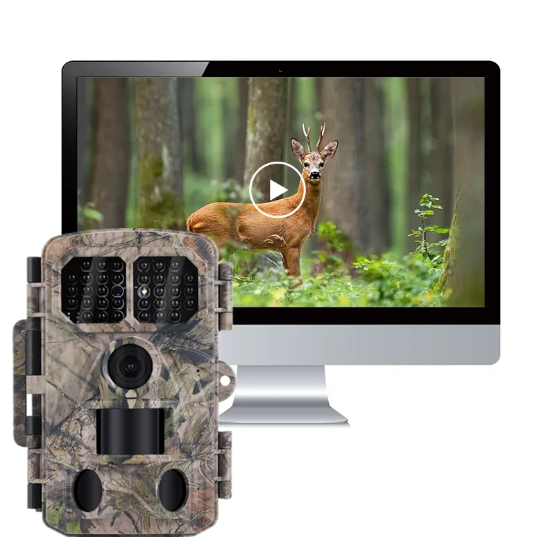 4K 48MP IP65 Waterproof Wildlife Hunting Camera Outdoor Surveillance Trail Camera with Night Vision