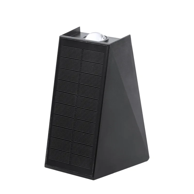 Solar Garden Wall Lights Outdoor LED Street Light IP65 Black PVC up Down Wall Lighting for Corridor Courtyard Doorway Park