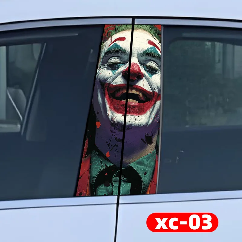 Joker CP Car B-Pillar Stickers 1pc/2pcs Waterproof Auto Center Sunscreen Decoration Joker Logo Universal Fit Toyota VW