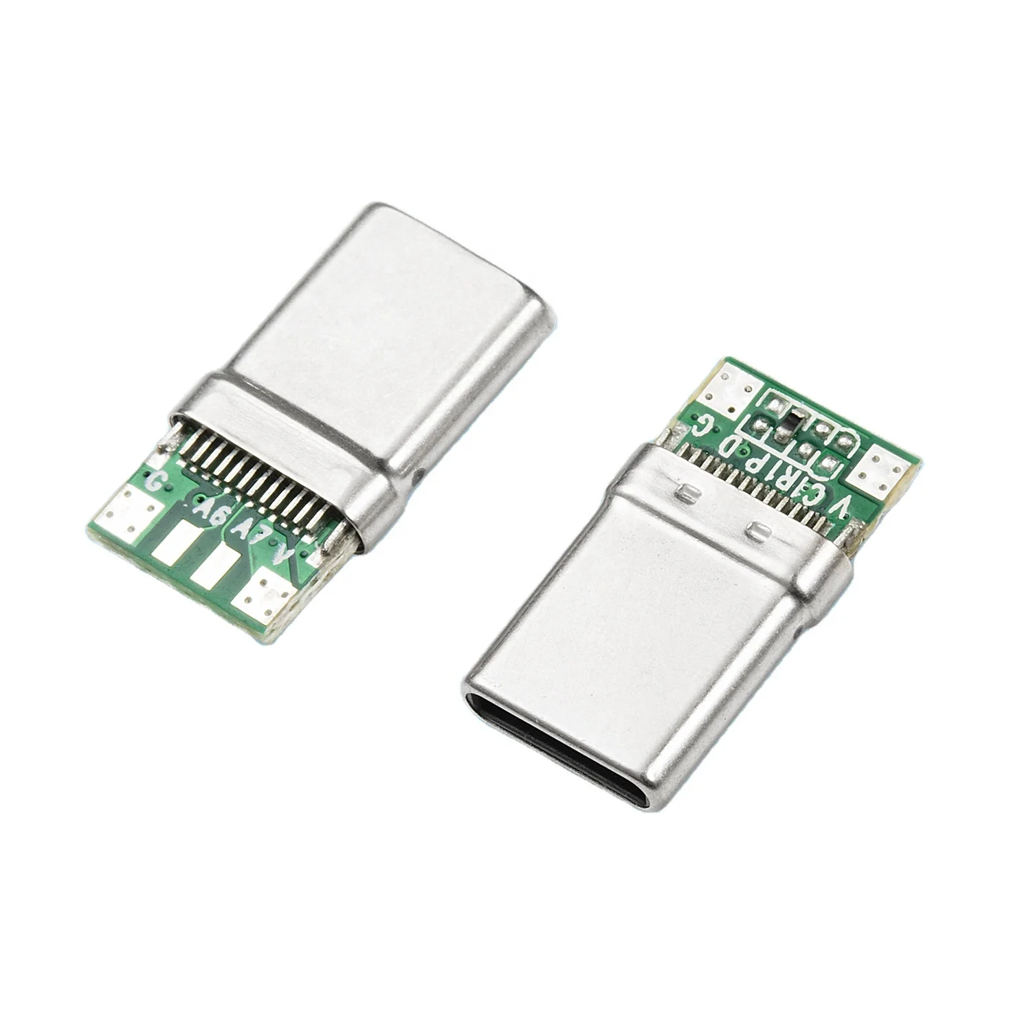 Factory manufacturer 4pin usb type c 2.0 male connector with pcb solder 56K for 2.0 A-C cable