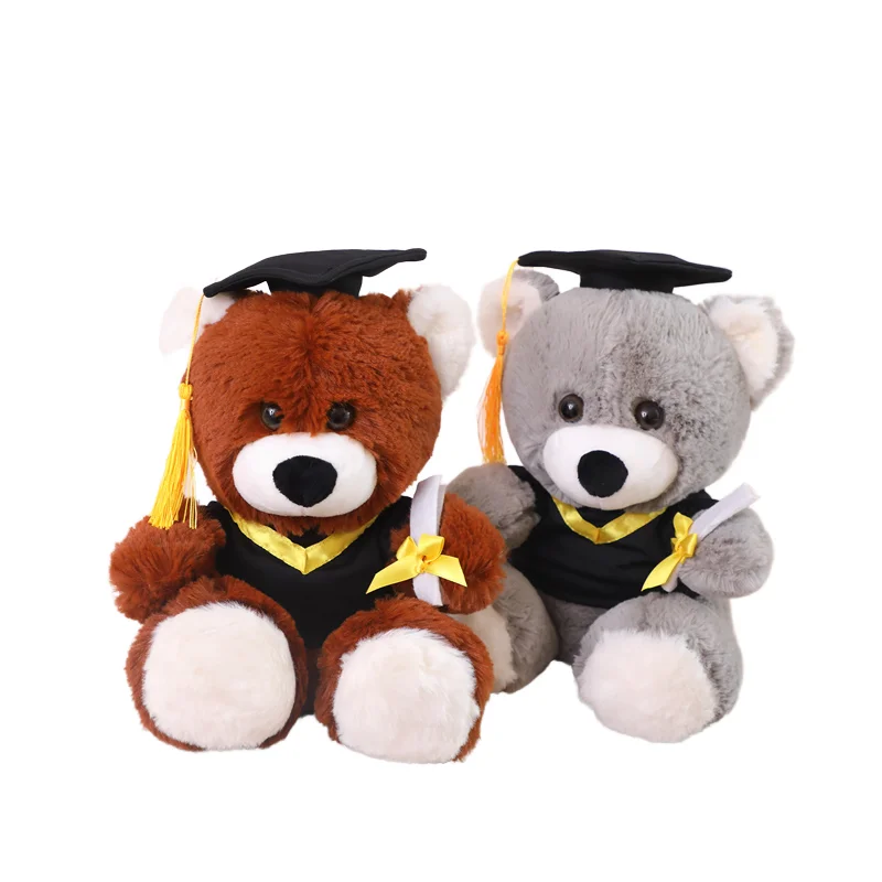 Super Soft Little Baby Graduation Teddy Bear Cute Fabric And Long Plush Embroidered Features For Birthday Fun