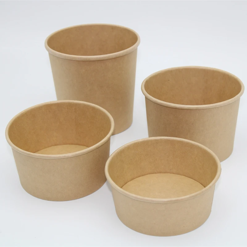 Gobest pe pla coated personalizedice cream packaging   fruit bowls and cups cover pulp food bowl with pulp lid food container