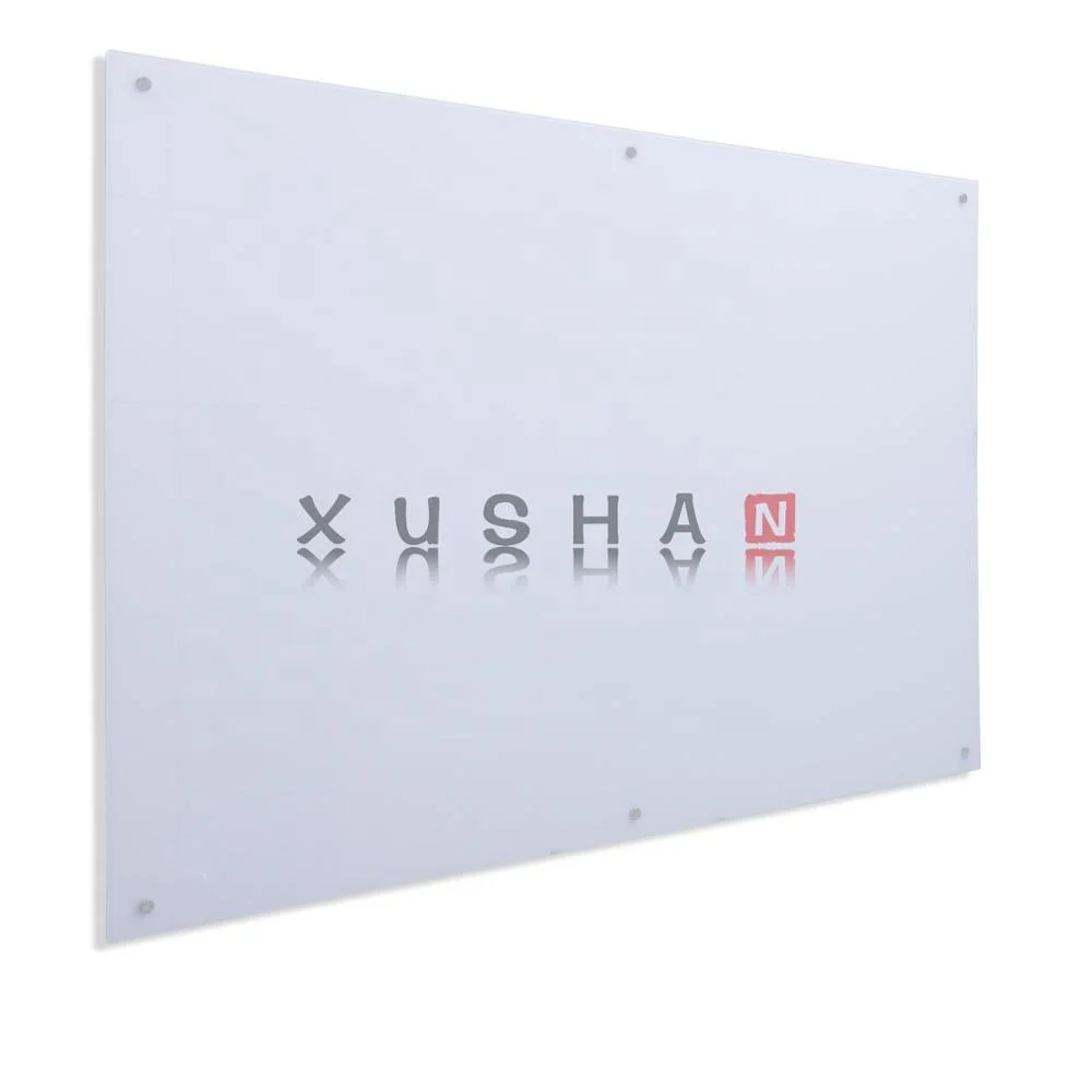 Tempered glass projection whiteboard ultra white non glare projection glass whiteboard