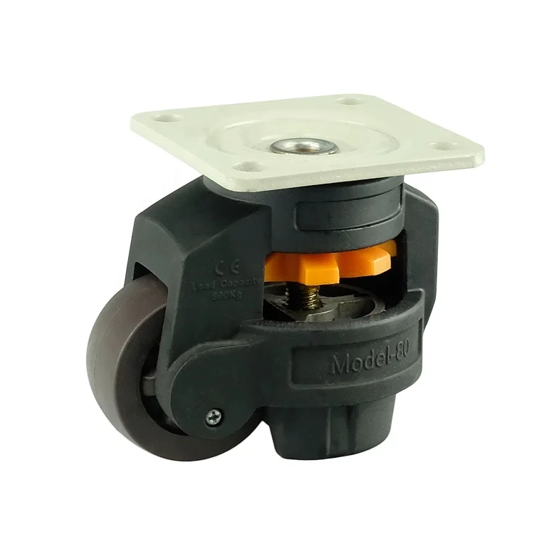 Korean GD 60F foot leveling castor locking nylon retractable casters