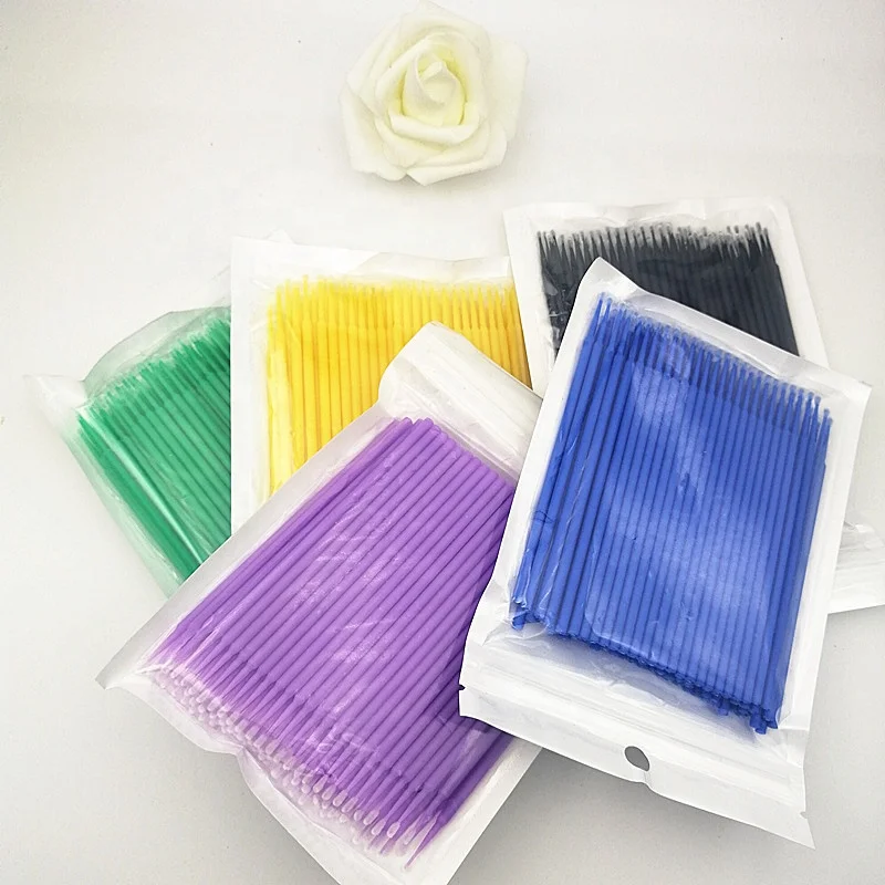 Micro Disposable Eyelash Extension Makeup Brushes Individual Applicators Mascara Removing Tools