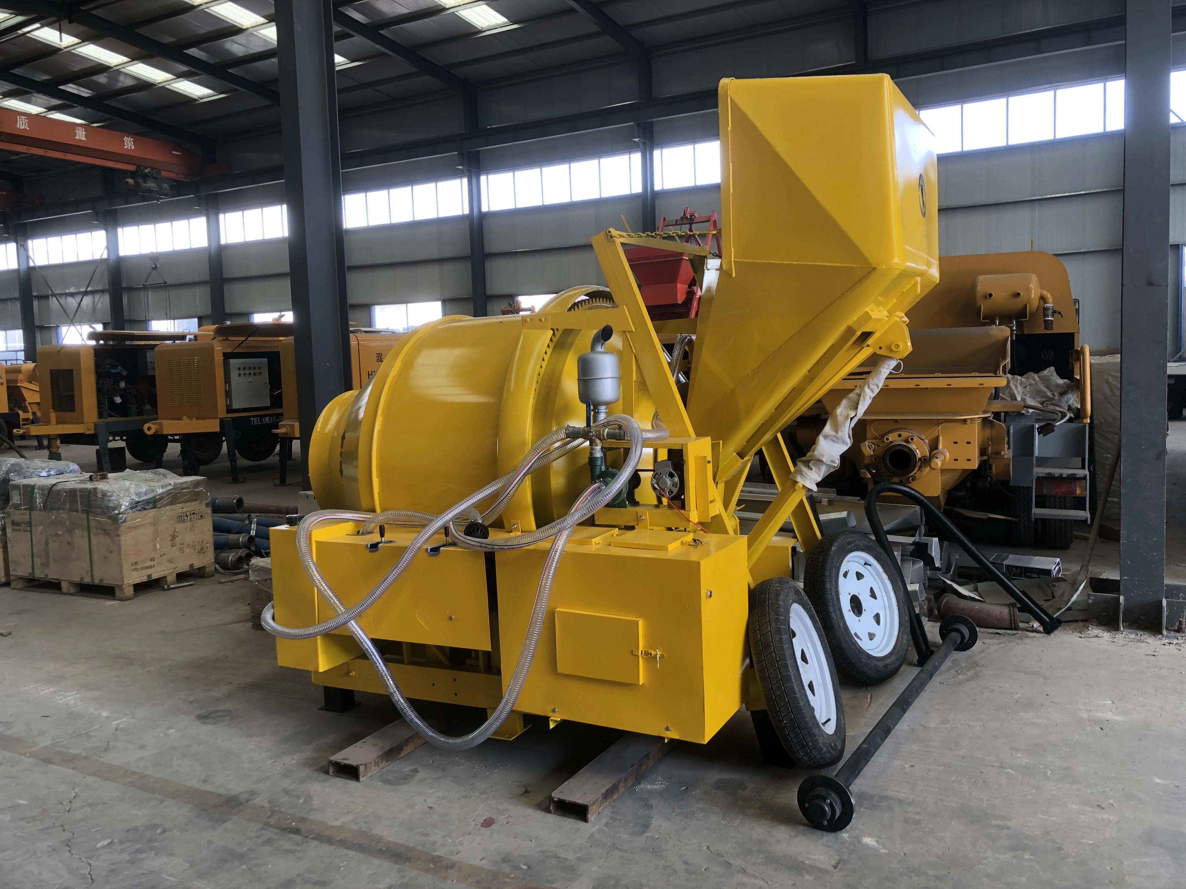 Factory 350L Concrete Mixer Diesel Engine Concrete Mixer For Sale With Good Price And Quality Hydraulic Hooper Lifting Mixer